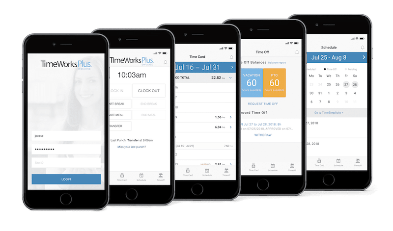 TimeWorksPlus mobile app